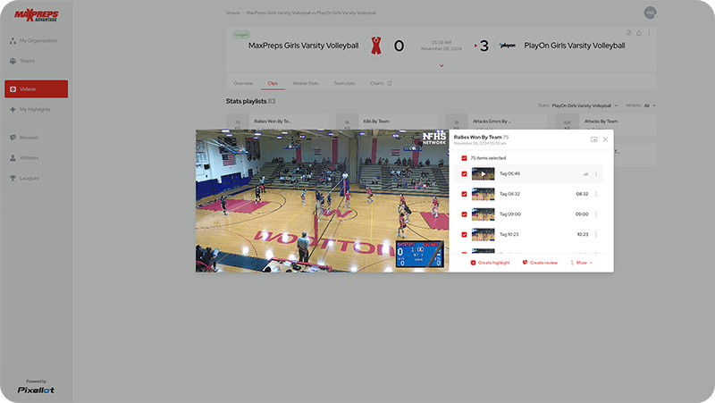 Volleyball playlist reviews with MaxPreps Advantage